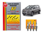 Kit Cabos NGK SCG73 E Velas NGK BPR6EY Chevrolet Spin 1.0 1.6 1.8 8v Todos