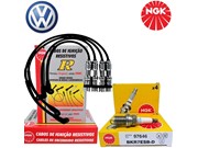 Kit Cabos NGK STV25 e Velas NGK BKR7ESB-D Volkswagen CrossFox 2005 Em Diante - 19420