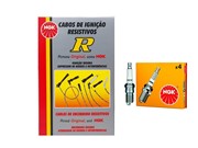 Kit Cabos NGK SCT06 e Velas NGK BKR6E-D Fiat Fiorino 1.3 8v Fire Gasolina/Flex/Gnv 2003 Em Diante - 19426