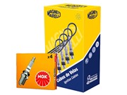 Kit Cabos Magneti Marelli CVMV2502 e Velas NGK BKR7ESB-D Volkswagen Crossfox 2005 Em Diante - 19464