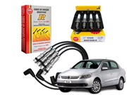 Kit Cabos NGK STV25 e Velas NGK BKR7ESB-D Volkswagen Voyage 1.0 1.6 8v 2008 Em Diante