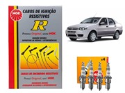 Kit Cabos NGK SCG73 E Velas NGK BPR6EY Fiat Siena 1.8 8v 2002 Em Diante